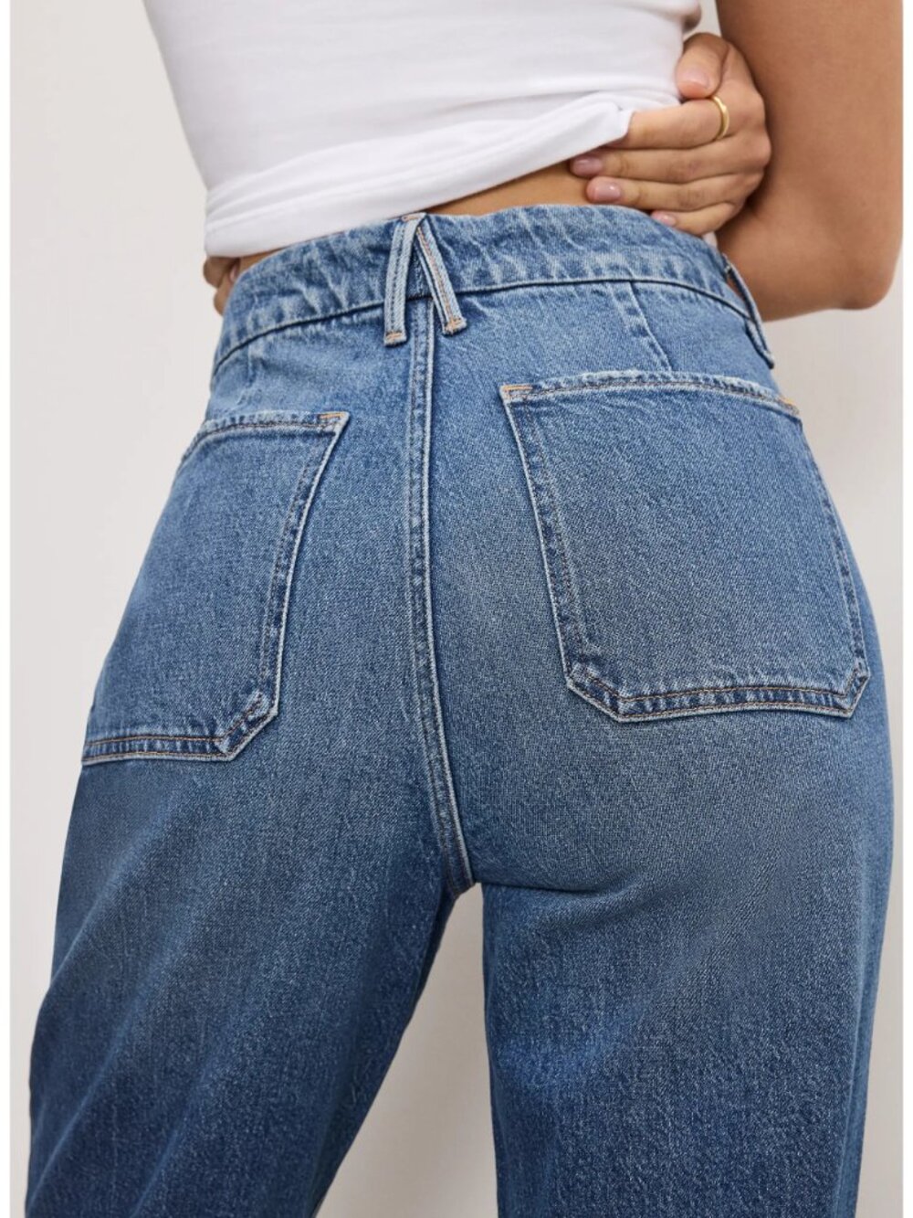 Good American High Waist Straight Leg Boyfriend Jeans - Picture 6 of 6